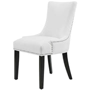 Faux Leather Upholstered Dining Chairs Set of by Furnifact – Faux Leather, White, Pack of 4
