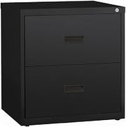 Hirsh 30" W 2 Drawer Lateral File Cabinet, Black, A4/Legal/Letter 14955-1 Each