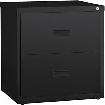 Hirsh 30" W 2 Drawer Lateral File Cabinet, Black, A4/Legal/Letter 14955-1 Each