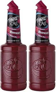 Finest Call Premium Raspberry Fruit Puree Drink Mix, 1 Liter Bottle, 2 Pack