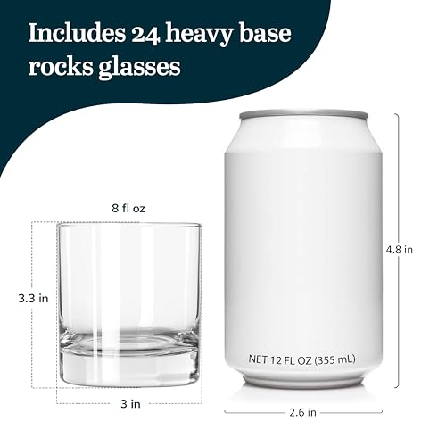 Libbey Heavy Base Rocks 24 / 24 Count (Pack of 1) / Heavy Base Old Fashioned Glasses