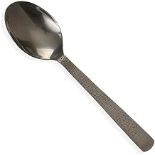 American Metalcraft BLHSP10 Vintage Black Hammered Solid Spoon, 10"