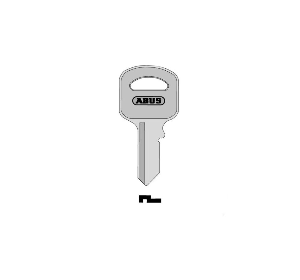 55/30 30mm (90140) Padlock Key Blank by ABUS – 1-Pack, Nickel Plated Brass, Nickel Plated, Pack of 50, Model ABUKB28809