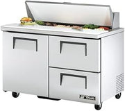 TRUE TSSU-48-12D-2-HC 48" Refrigerated Sandwich Salad Unit, Fits (12) 1/6 Size Pans, One Door & Two Drawers
