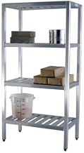 Newage Industrial 1070TB All Welded T-Bar Shelving Four Shelf, 20" Diameter x 72" Height x 42" Length