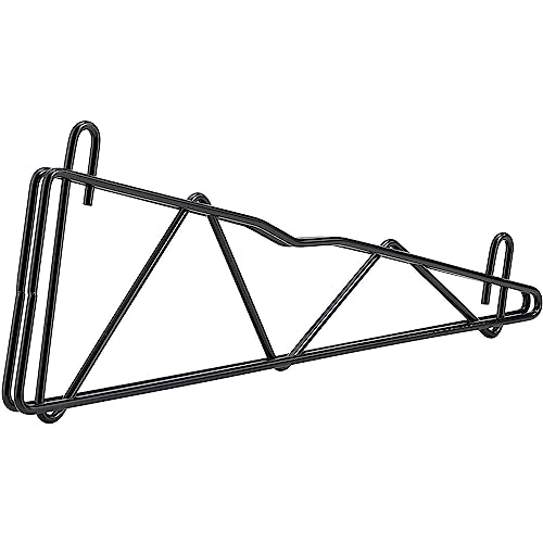 18" Single Arm Shelf Bracket Black Epoxy by Nexel – Steel, Black, Model AB18B
