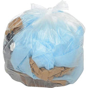 33 Gallon Light Duty Natural Trash Bags by Napco Bag And Film – 500 Count (Pack of 1), High Density Polyethylene, Natural, Model NR334011N