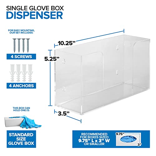 Stock Your Home Single Stack / 1 Count / Transparent Lab Supply Dispensers
