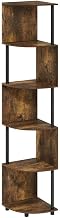 Furnifact Amber Pine Black Bookcase with Stylish Design, Durable Wooden Construction, Versatile Storage, Contemporary Home Office or Living Room Decor