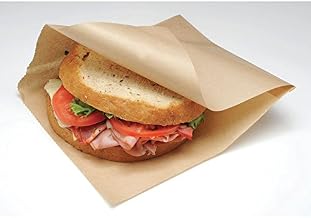 Bagcraft 300101 Natural Kraft Paper Open Sesame Sandwich Bag - 9"L x 10"W