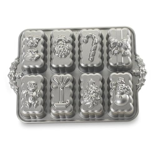 Nordic Ware Silver / Holiday Mini Loaves Pan / 6 Cups Specialty & Novelty Cake Pans
