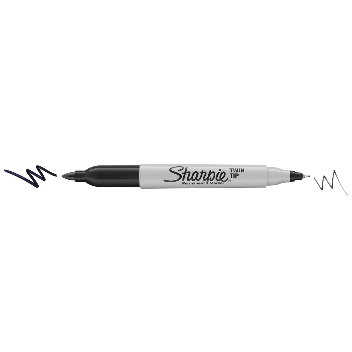 Twin Tip Permanent Markers by Sharpie – 1 Count (Pack of 4), Plastic, Black, Pack of 4, Model 32175PP