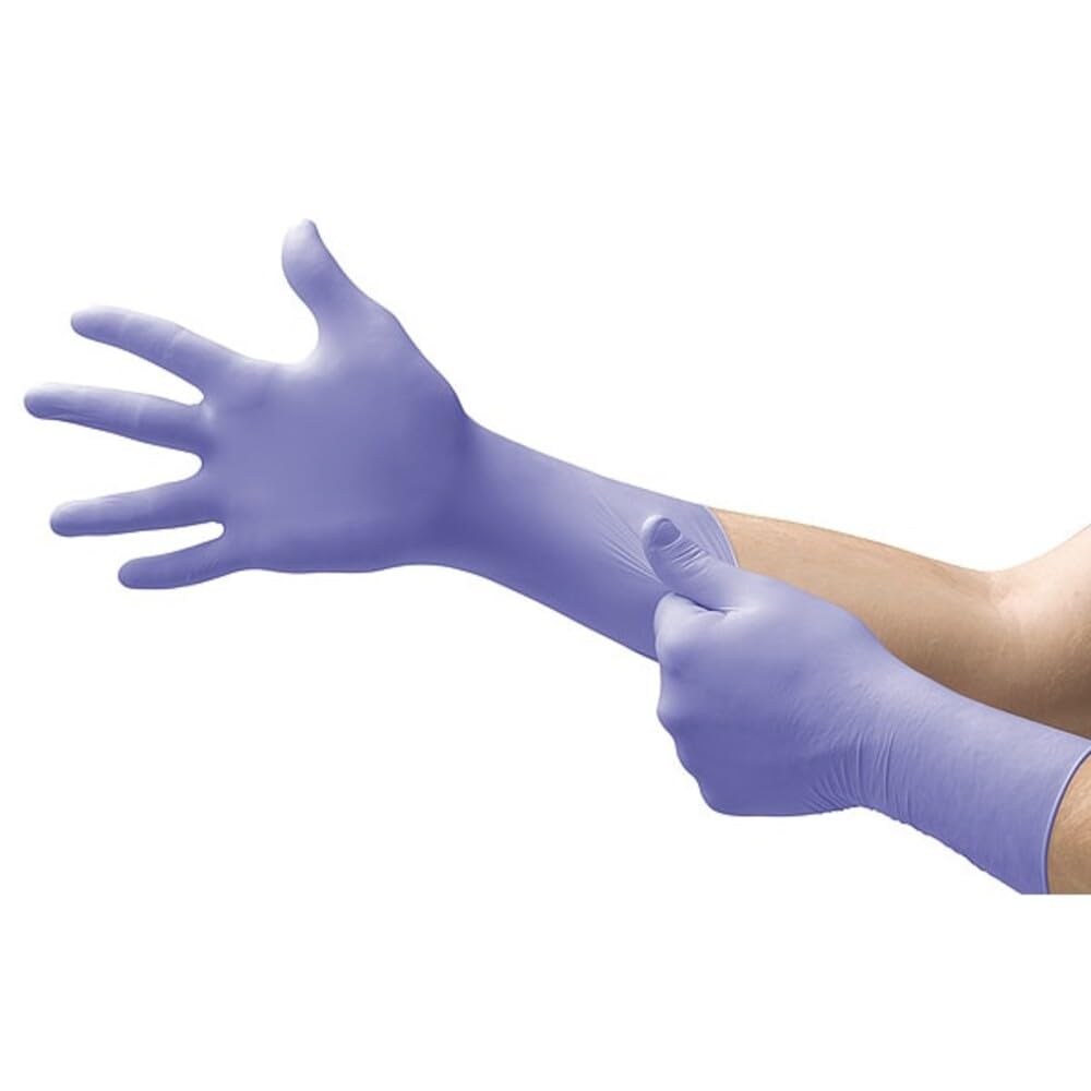 SUPRENO EXT Cuff PF Nitrile Gloves Large (CASE) by Ansell – Large, Nitrile, Blue, Model SEC375L-CASE