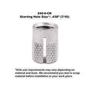 E-Z LOK 3/8-16 Pack of 5 / One Size / 1 Nut Inserts