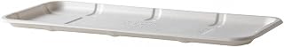 ECO PRODUCTS Disposable #7S Meat & Produce Food Trays, Case of 400, 14.75"x5.75" Vanguard Container, Lined, Compostable Renewable White Molded Fiber, No PFAS, Hot/Cold Foods, ASTM, BPI-Certified