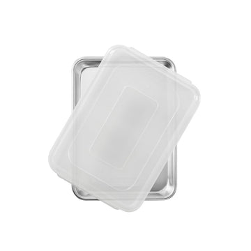 Naturals Quarter Sheet with Lid by Nordic Ware – Quarter Sheet with Lid (Pack of 1), Aluminum, Natural, Model 45303