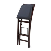 Brown Triena 30-in Pad Back Folding Bar Stool by Furnifact – Plywood, Rubberwood, Pvc, Ca Foam, Rubberwood,MDF, Brown