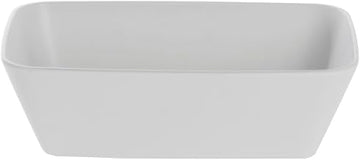 HUBERT Soft Square White Serving Bowl - 10 1/2"L x 6 1/2"w x 3 1/10"H