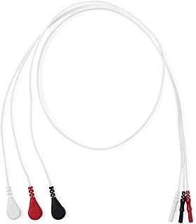 Medline 3-Lead Disposable ECG Leadwire for DIN-Style Machines (AMP, Diascope, GE-Datex, Philips), Snap Clamp,100,Case,MDSLWS307