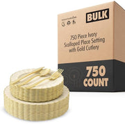 Stock Your Home 750 / 5 Pack Pack of 150 / Gold Dinnerware