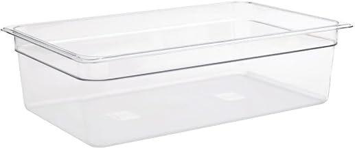 HUBERT Full-Size Clear Polycarbonate Cold Food Pan - 20 7/8" L x 12 4/5" W x 5" D