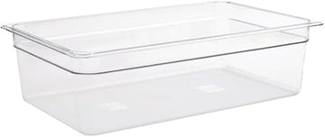 HUBERT Full-Size Clear Polycarbonate Cold Food Pan - 20 7/8" L x 12 4/5" W x 5" D