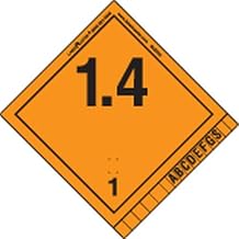 Labelmaster SLEX33 Explosive 1.4 International Label, Vinyl, Hazmat, 4" x 4" (Pack of 500)