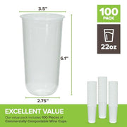 Stock Your Home 22oz / 100 / Clear Cups
