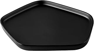 CAC China CAC Melamine Pentanova Plate Pentagon Strt Side Matte Black 10-3/8", Box of 24
