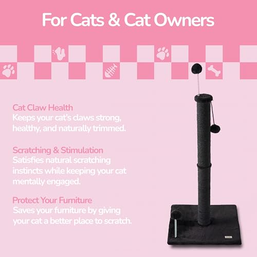 THE LICKER STORE Black / 15.5 x 15.5 x 38 / Modern Scratching Posts
