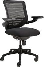 Global Industrial Multi-Function Mesh Back Ergonomic Chair with Flip-Up Arms, Black