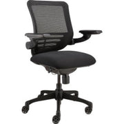 Multi-Function Mesh Back Ergonomic Chair with Flip-Up Arms by Global Industrial – Metal, Black, Model SL-D5B-BK
