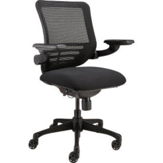 Multi-Function Mesh Back Ergonomic Chair with Flip-Up Arms by Global Industrial – Metal, Black, Model SL-D5B-BK