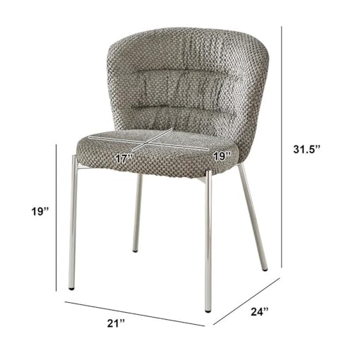 Best Quality Furniture Gray / Silver / 19" Side Chair / Modern, Chic, Transitional, Contemporary Chairs