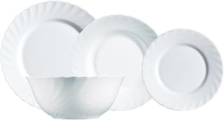 Dajar Porcelain Dinner Set 19 Piece Luminarc Kitchen Dinnerware Service Plate Ceramic