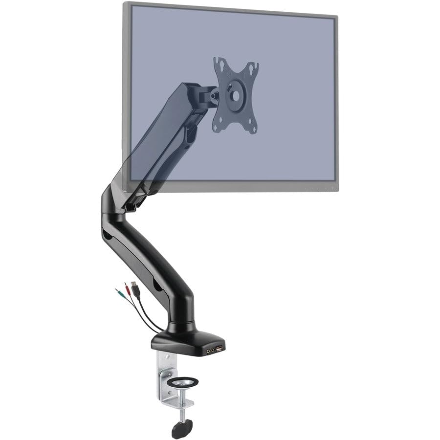 LLR99800, Single-Monitor Arm, 1 Each, Black by Lorell – Metal, Black