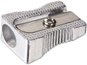 Officemate 30218 Metal Pencil Sharpener, Metallic Silver, 4/Pack