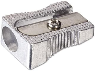 Officemate 30218 Metal Pencil Sharpener, Metallic Silver, 4/Pack
