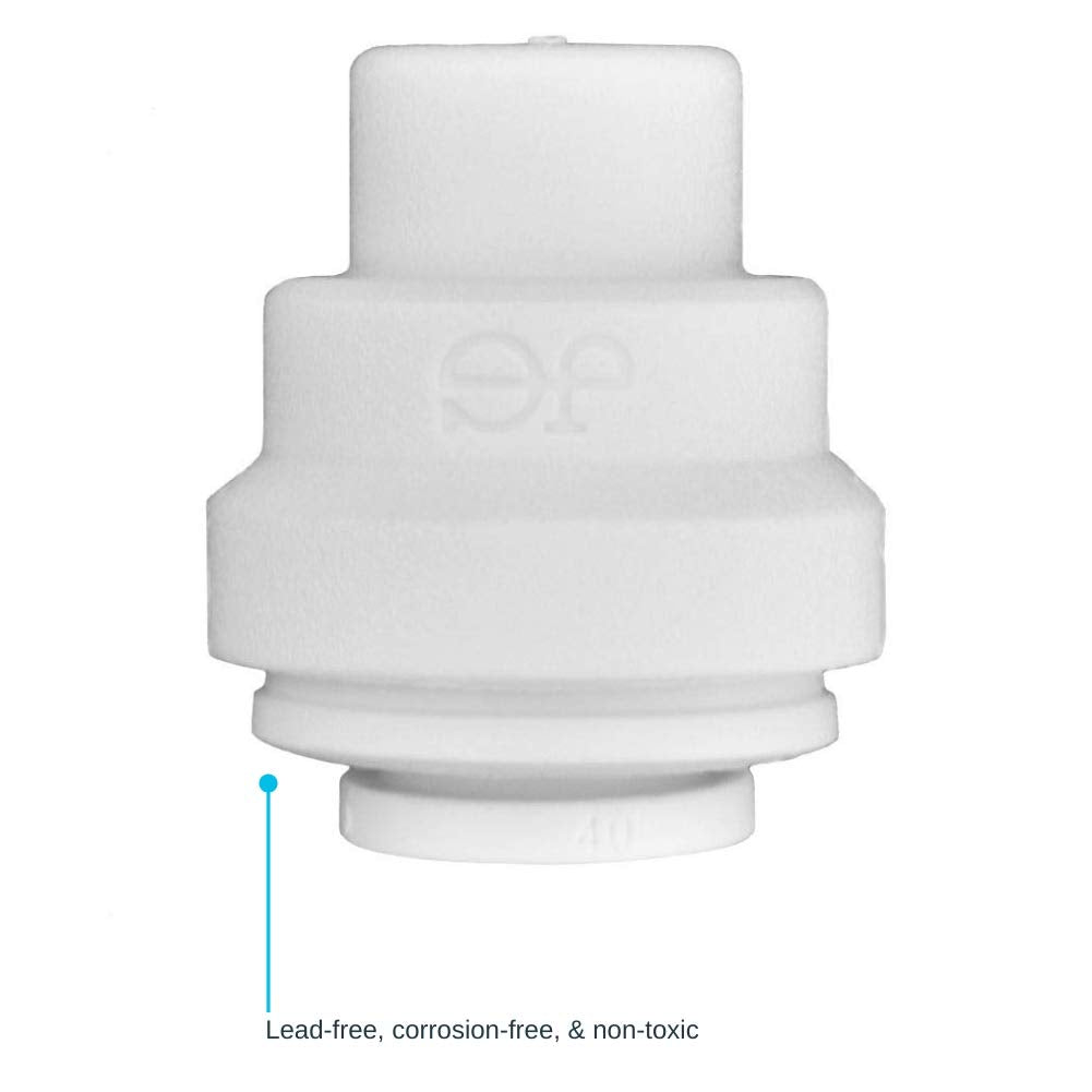 1/4 Inch OD Polypropylene End Cap by John Guest – 1 Count (Pack of 1), Plastic, White, Model PP4608WP