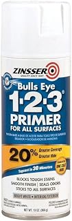 Zinsser 12-Pack of 13 oz 02008 Bulls Eye 1-2-3 White Water-Based Stain Blocking Primer/Sealer