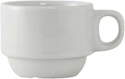 Tuxton ALF-0303 Vitrified China Alaska/Colorado Accessories Stackable Demitasse Cup, 3 oz, Porcelain White (Pack of 36),