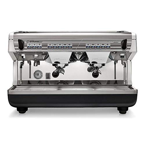 Simonelli APPIA II Volumetric 2 Group Espresso Machine Black 220V 3400W by Nuova Simonelli – 11 liters, Stainless Steel, black, Model Appia-II-Vol 2GRP 220V BLK