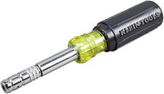 KLEIN TOOLS 32596 Multi-Bit Screwdriver/Nut Driver, Magnetic 8-in-1 HVAC Slide Drive Tool with Hex, Phillips, Schrader Bits, Nut Drivers