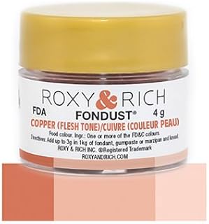 Roxy & Rich Fondust Powder Food Color, Copper (Fleshtone) 4 Grams