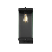 Julien One Light Outdoor Wall Sconce Black by Lighting Design – Iron, Black