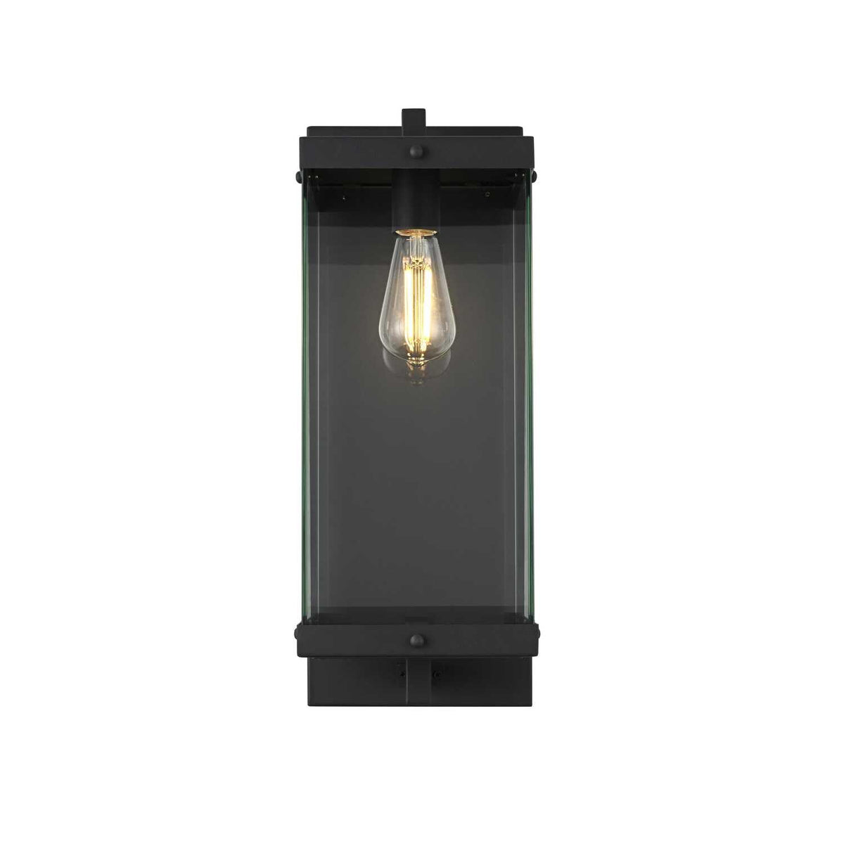 Julien One Light Outdoor Wall Sconce Black by Lighting Design – Iron, Black