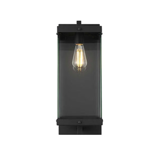 Julien One Light Outdoor Wall Sconce Black by Lighting Design – Iron, Black