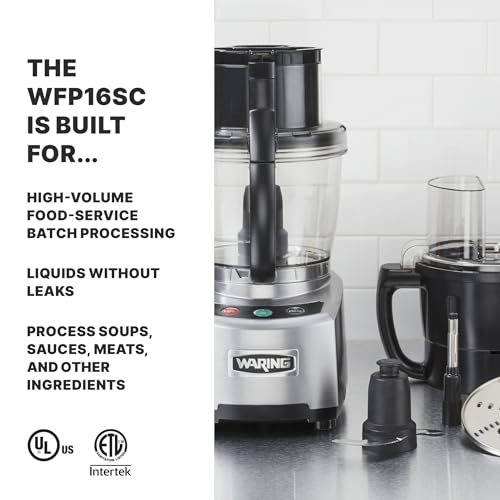Waring 4Q Food Processor | Feed Chute / 4-Quart / Black Food Processors