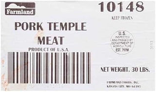Farmland Pork Temple Meat, 30 Pound -- 1 each.