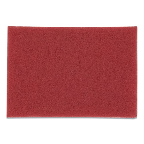 Red Buffer Pad by 3M – 20 inches x 14 inches, Bamboo, Red, Pack of 10, Model 048011592589